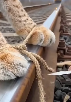 L2103004 This man found a Lynx Trapped on Railway (Part 2)