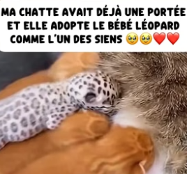 P2304010_Ce bébé léopard aurait dû mourir…  ma chatte a fait quelque chose  d’impossible  ��regarde ( PARTIE 2)