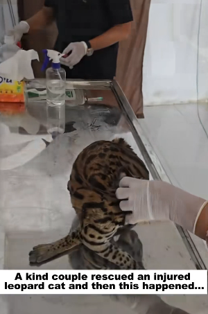 D2305012_A kind couple rescued an injured leopard cat, and then this happened…PART 2