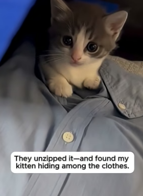 T2804009_Kitten Hid In The Suitcase So He Wouldn’t Leave Her � PART 2